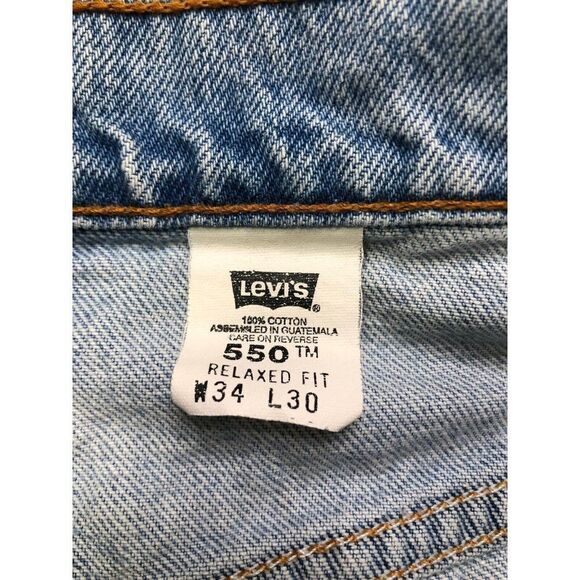 VINTAGE Levi's 550 Denim Jeans Men Size 32 X 28 Blue Tag Size 34 x 30 - Picture 6 of 7